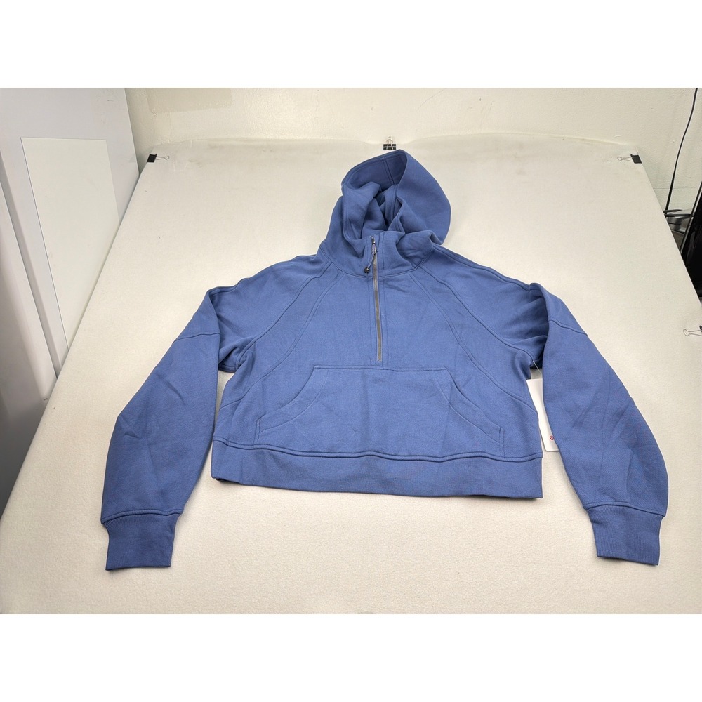 Lululemon Scuba Oversized Half-Zip Hoodie Brilliant Blue LW3HTOS Womens M/L NEW